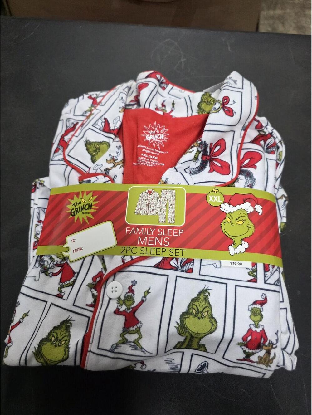 Men's The Grinch Family 2-Piece Sleep Set XXL